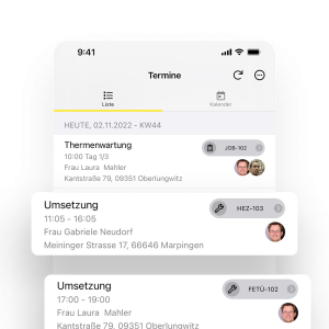 Terminübersicht in Hero
